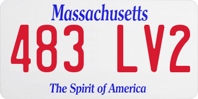 MA license plate 483LV2