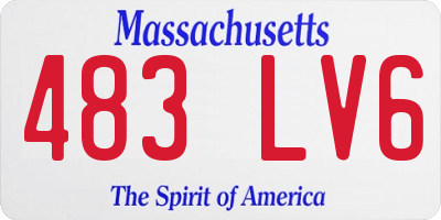 MA license plate 483LV6