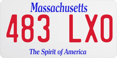 MA license plate 483LX0