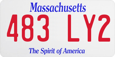 MA license plate 483LY2
