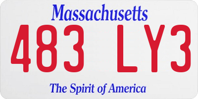 MA license plate 483LY3