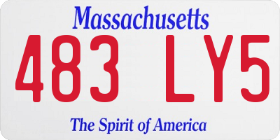 MA license plate 483LY5