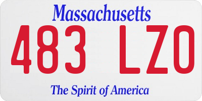 MA license plate 483LZ0