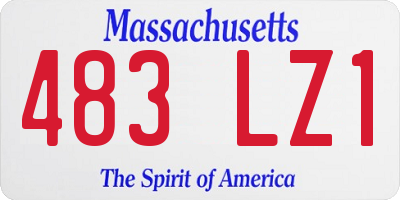 MA license plate 483LZ1