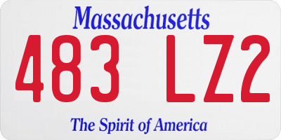 MA license plate 483LZ2