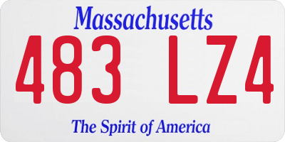 MA license plate 483LZ4