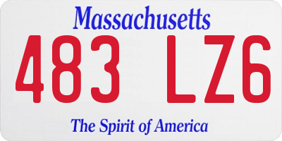 MA license plate 483LZ6