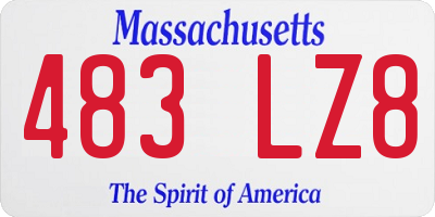 MA license plate 483LZ8