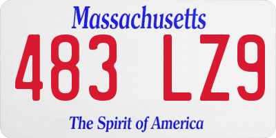 MA license plate 483LZ9