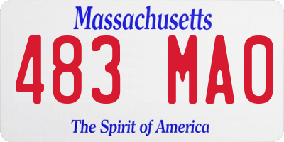 MA license plate 483MA0
