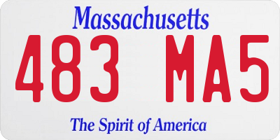 MA license plate 483MA5