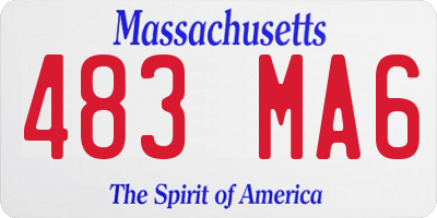 MA license plate 483MA6