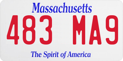 MA license plate 483MA9