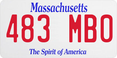 MA license plate 483MB0