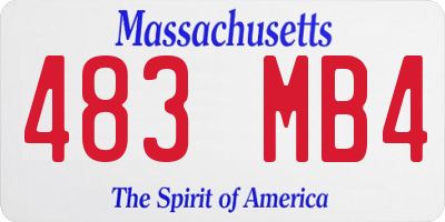 MA license plate 483MB4