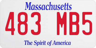 MA license plate 483MB5