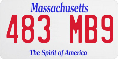 MA license plate 483MB9