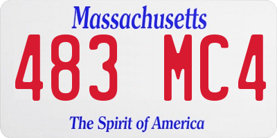 MA license plate 483MC4