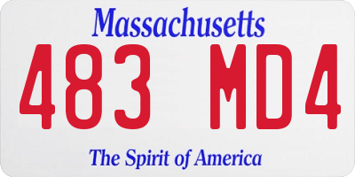 MA license plate 483MD4