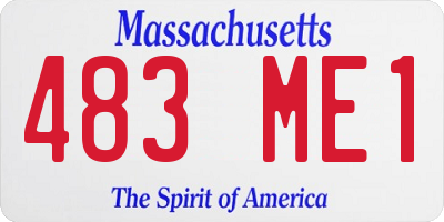 MA license plate 483ME1