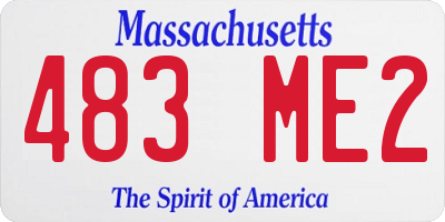 MA license plate 483ME2