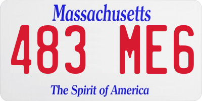 MA license plate 483ME6