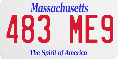 MA license plate 483ME9