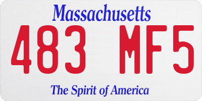MA license plate 483MF5