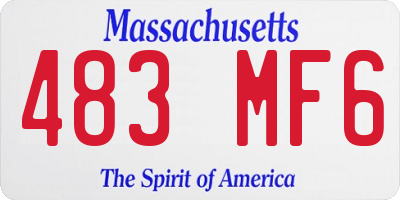 MA license plate 483MF6
