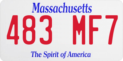 MA license plate 483MF7