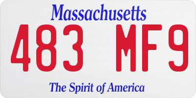 MA license plate 483MF9