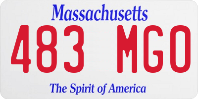 MA license plate 483MG0