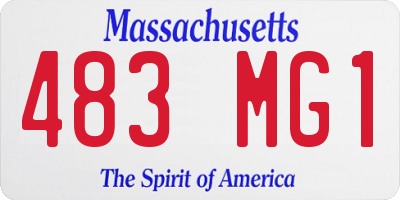 MA license plate 483MG1