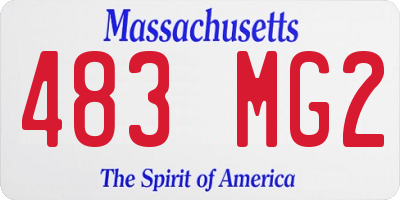 MA license plate 483MG2
