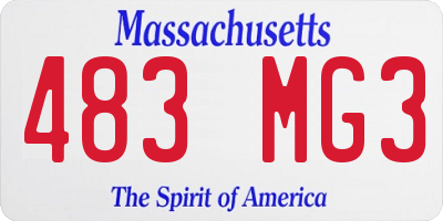MA license plate 483MG3