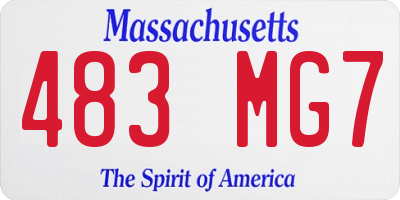 MA license plate 483MG7