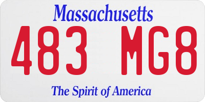 MA license plate 483MG8