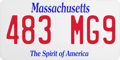 MA license plate 483MG9
