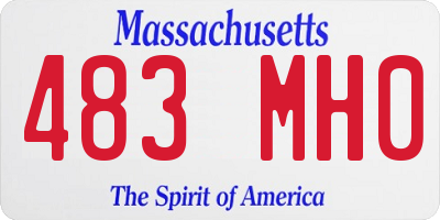 MA license plate 483MH0