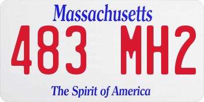 MA license plate 483MH2