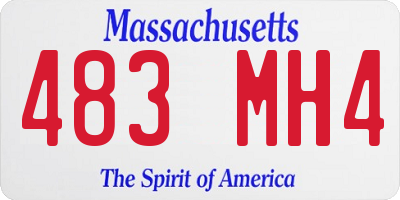 MA license plate 483MH4