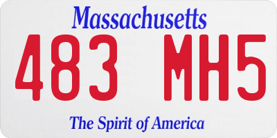 MA license plate 483MH5