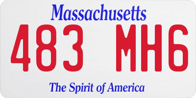 MA license plate 483MH6