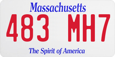 MA license plate 483MH7