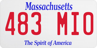 MA license plate 483MI0