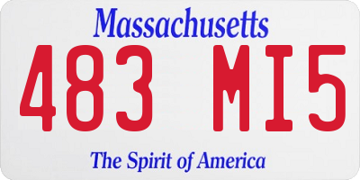MA license plate 483MI5