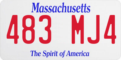 MA license plate 483MJ4