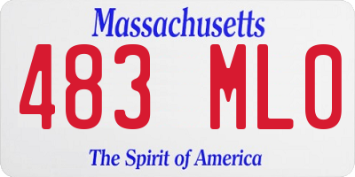 MA license plate 483ML0