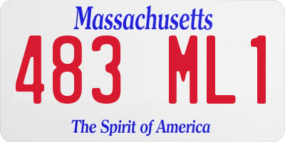 MA license plate 483ML1