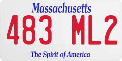 MA license plate 483ML2